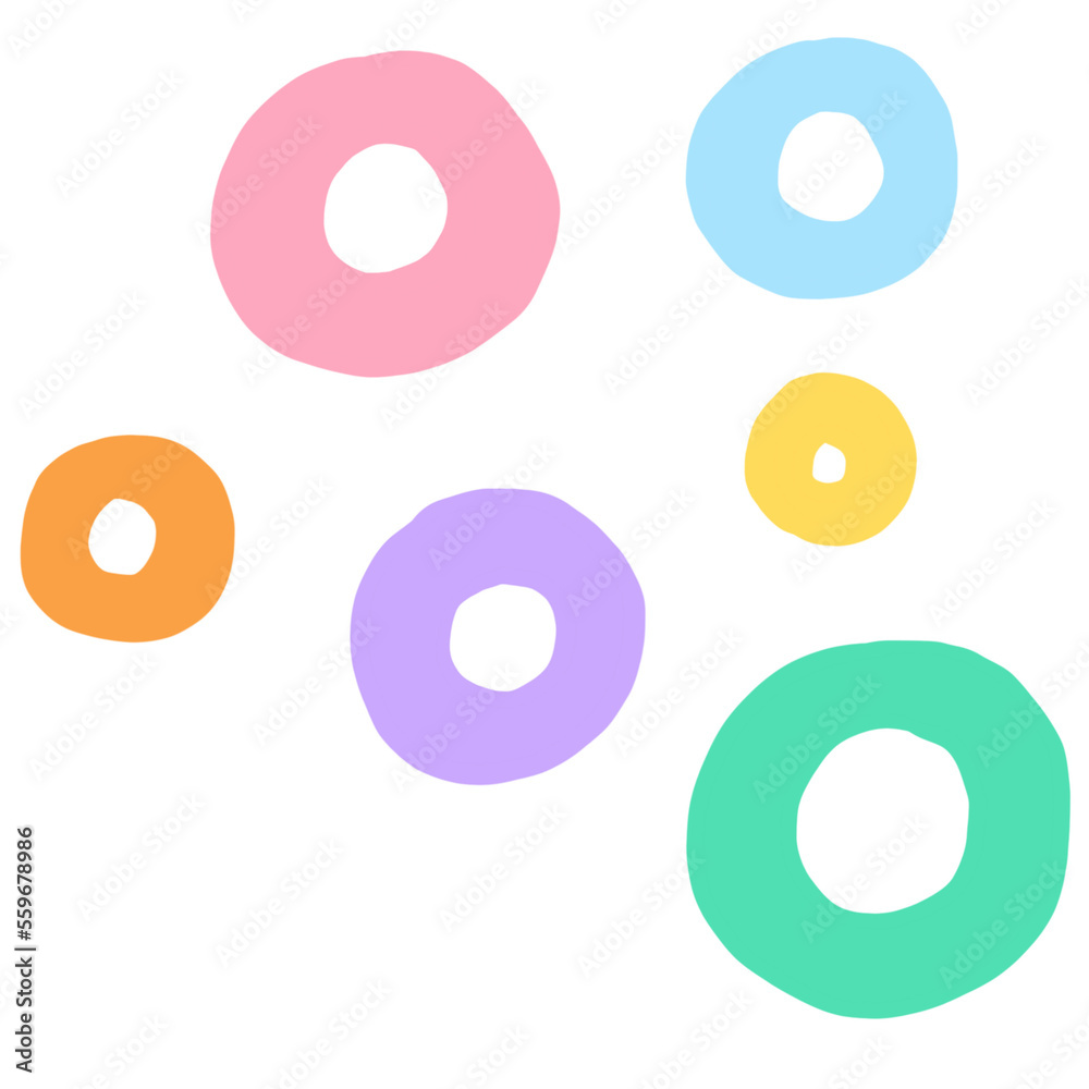 Paint brusn cartoon cute circle clipart. Paint brusn cartoon cute circle clipart.