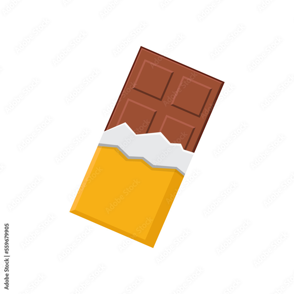 Chocolate bar vector flat design collection. flat style chocolate ball design icon Chocolate bar vector flat design collection. flat style chocolate ball design icon