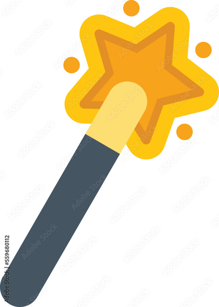 Wand stick icon flat vector. Interface button. Search app isolated Wand stick icon flat vector. Interface button. Search app isolated