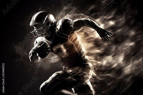 American football players in a super bowl game, generative ai photo