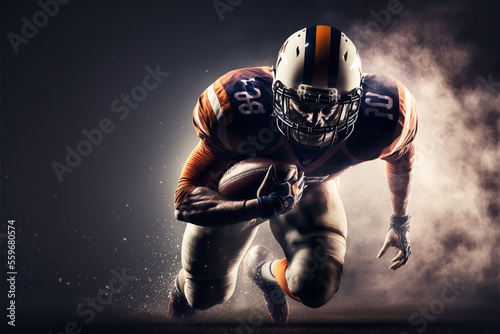 American football players in a super bowl game, generative ai