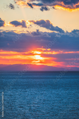 淡路島の室津からの夕景
