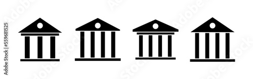 Bank icon vector for web and mobile app. Bank sign and symbol, museum, university