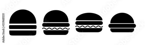 Burger icon vector for web and mobile app. burger sign and symbol. hamburger