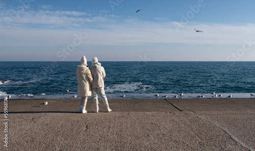 Embankment of Lanzheron beach in Odessa, Ukraine photo