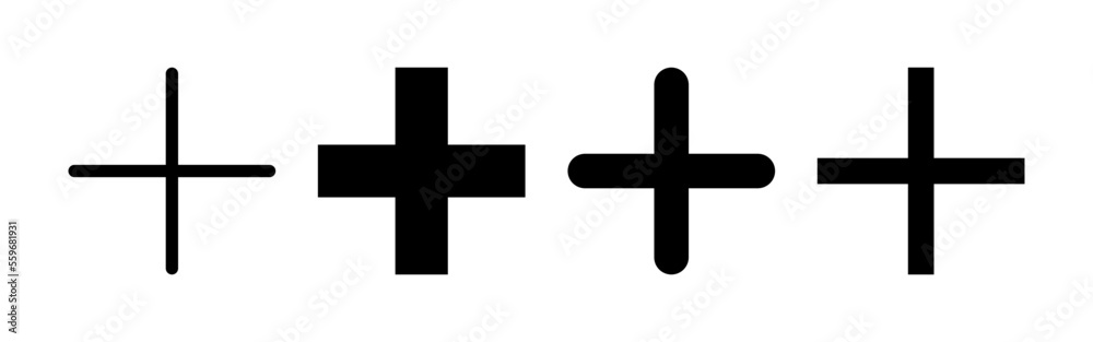 Obraz premium Plus Icon vector for web and mobile app. Add plus sign and symbol