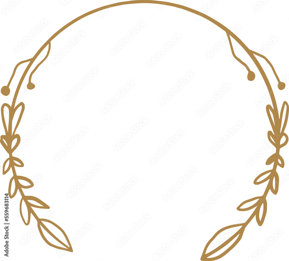 Decoration Circle Floral Frame Vector Decoration Circle Floral Frame Vector
