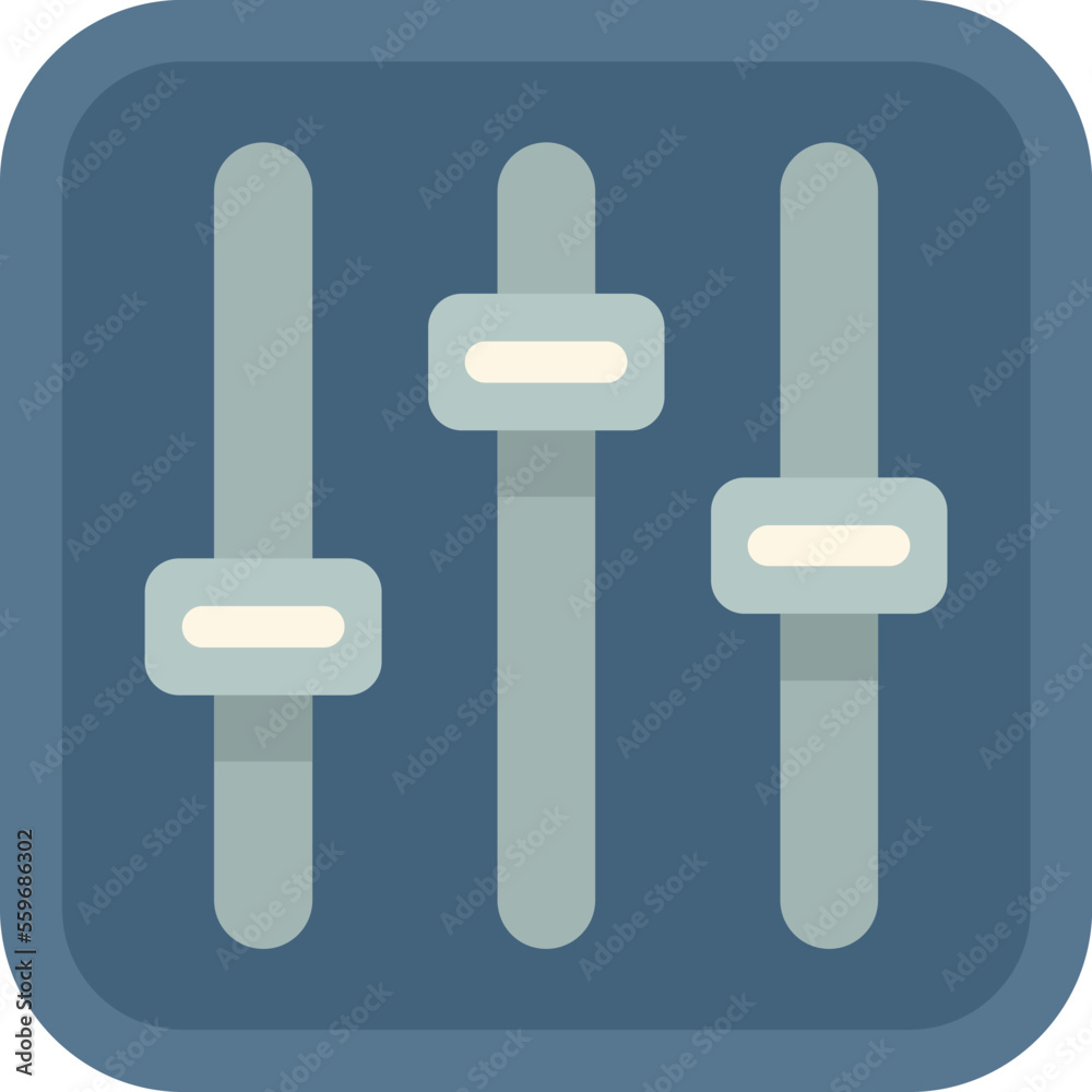 Equalizer icon flat vector. Web interface. Email phone isolated Equalizer icon flat vector. Web interface. Email phone isolated