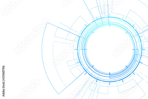 Sci fi futuristic user interface, HUD, Technology abstract background , Vector illustration.	
