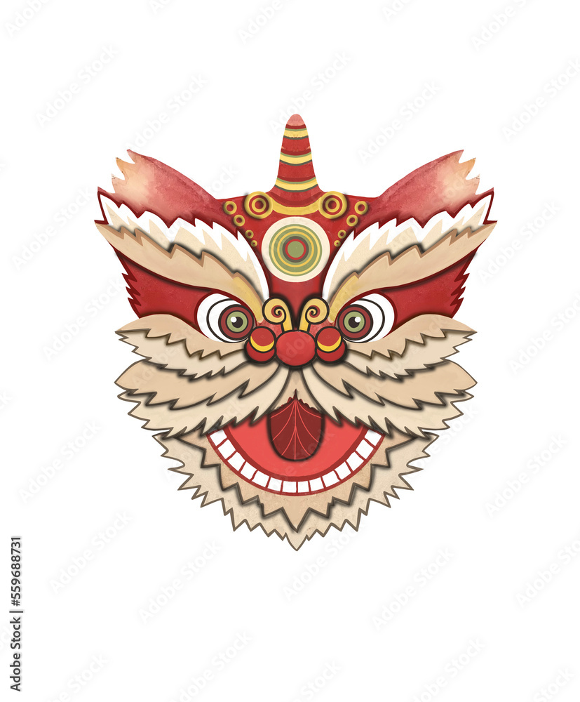 Obraz premium Chinese mask, Chinese New Year, Chinese dragon