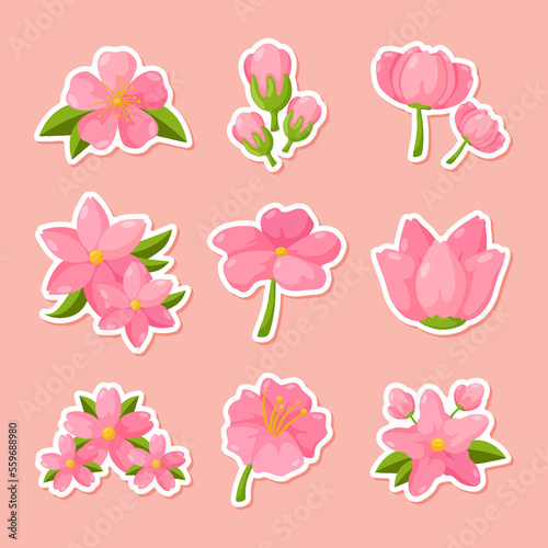 Journal Template Peach Blossom Sticker