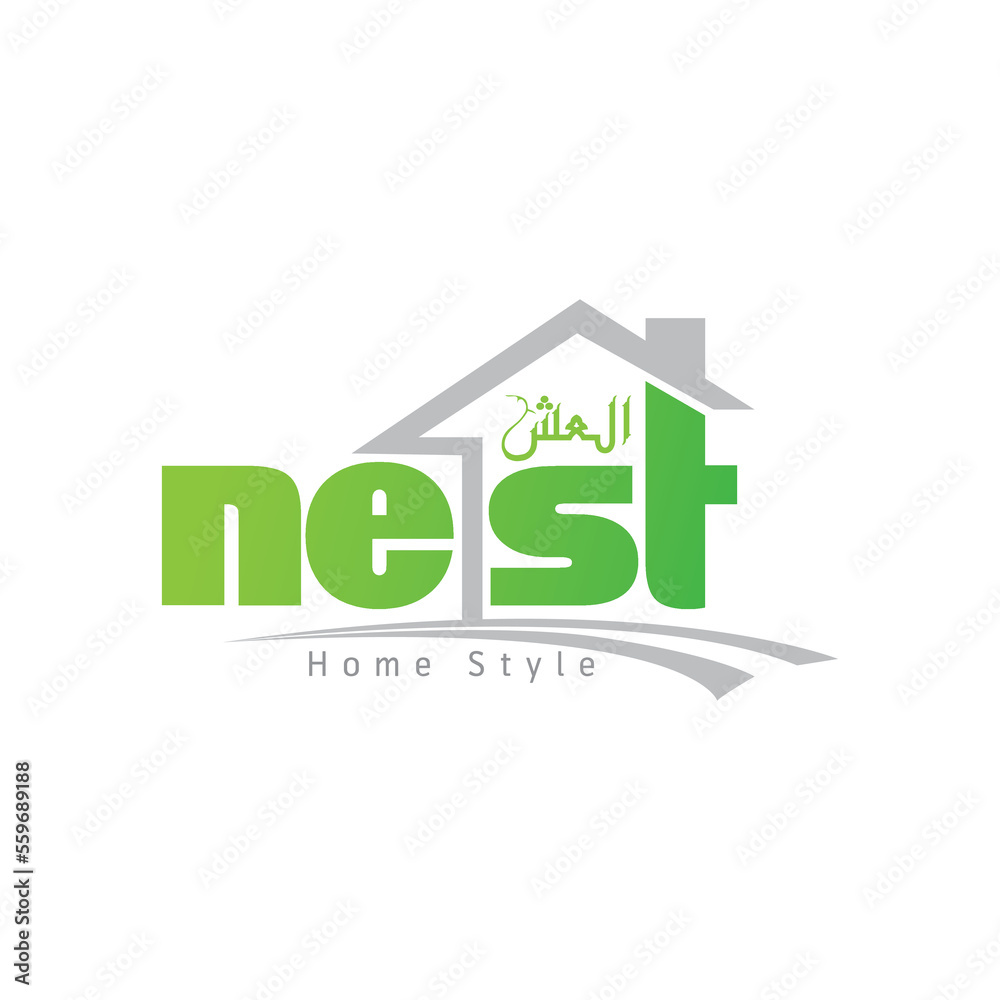 This typography logo can be used for home related purposes This typography logo can be used for home related purposes