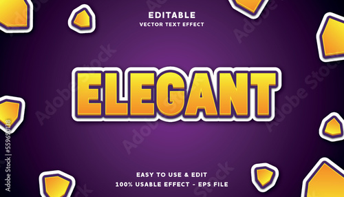 elegant editable text effect with modern and simple style, usable for logo or campaign title	
