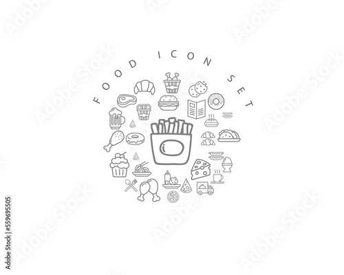 FOOD ICON SET DESIGN.