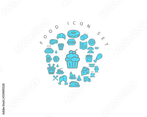 FOOD ICON SET DESIGN.