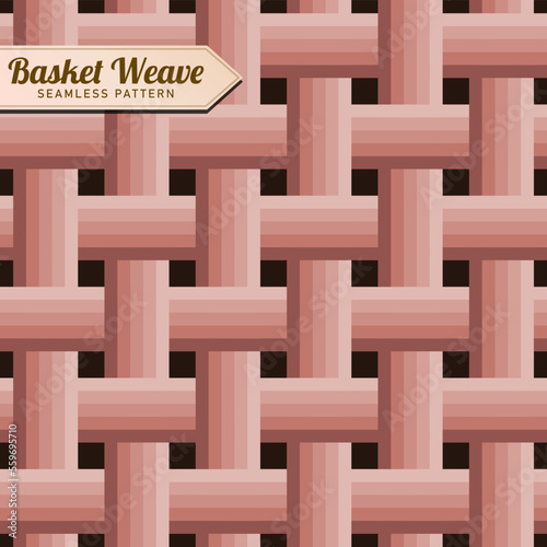 Colorful Basket Weave Seamless Pattern
