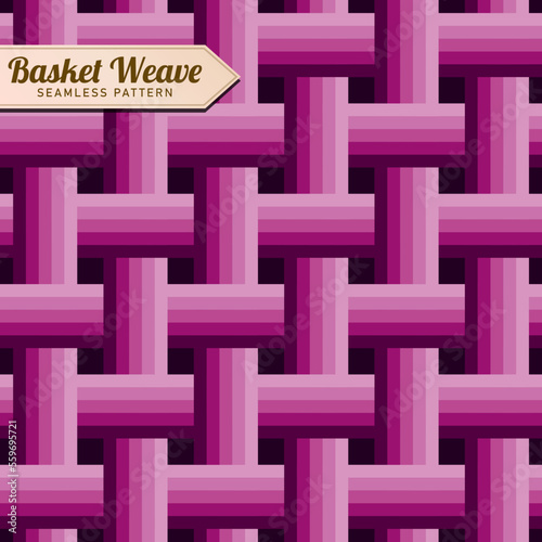 Colorful Basket Weave Seamless Pattern
