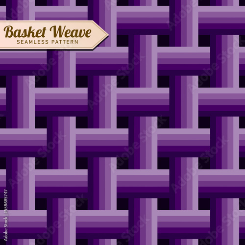 Colorful Basket Weave Seamless Pattern