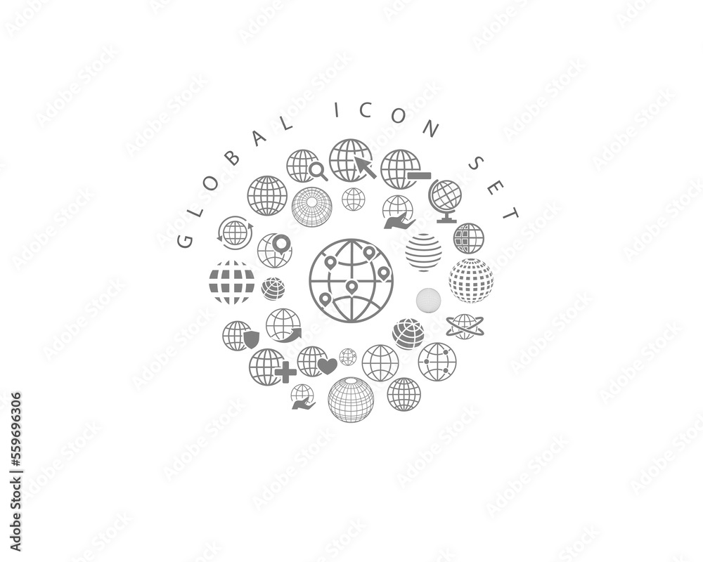 global icon set desing.