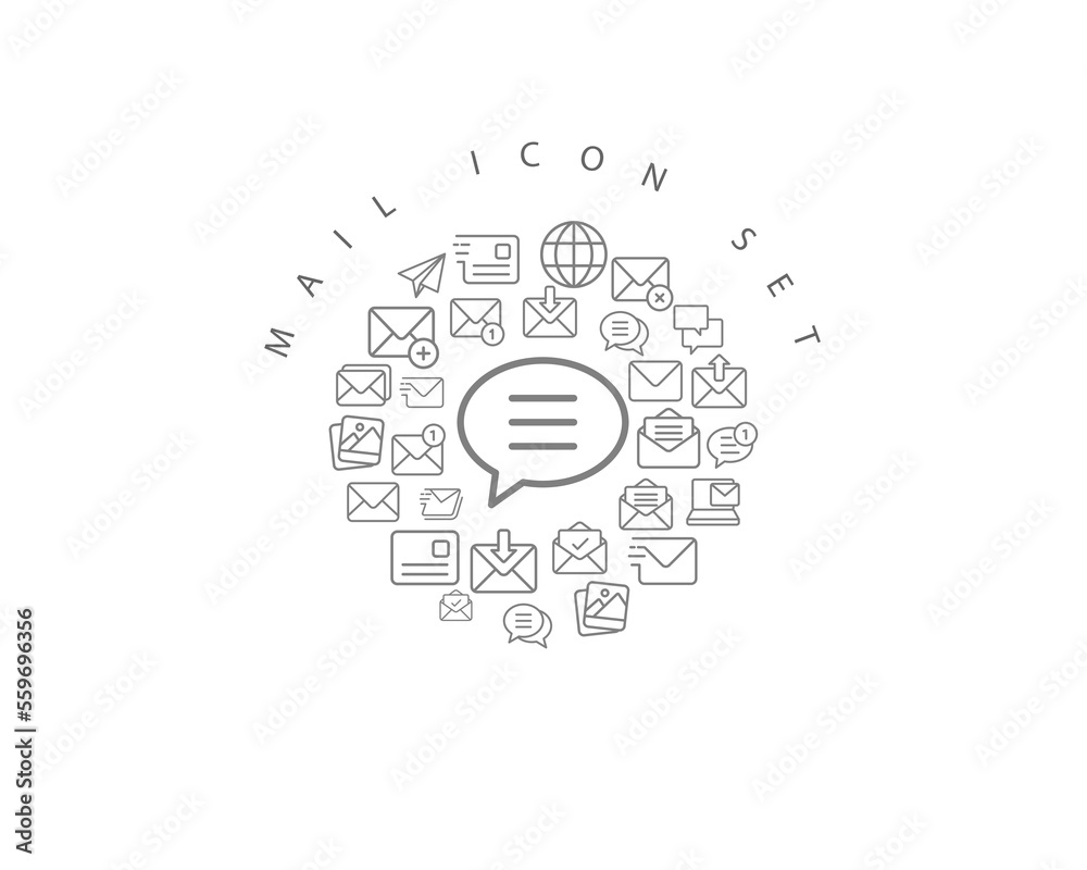 mail icon set desing. mail icon set desing.
