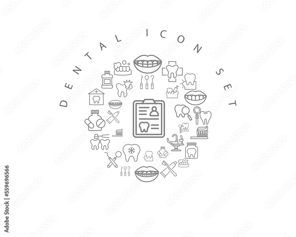 dental icon set desing.