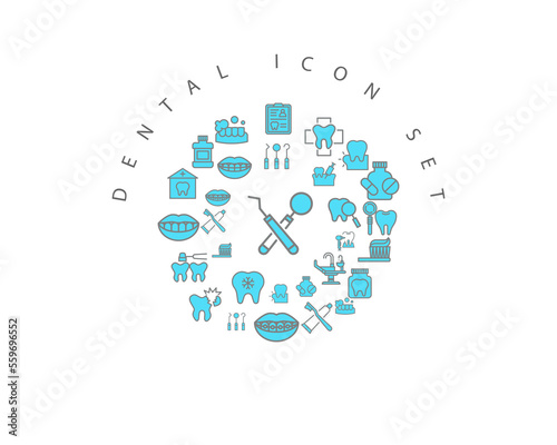 dental icon set desing.