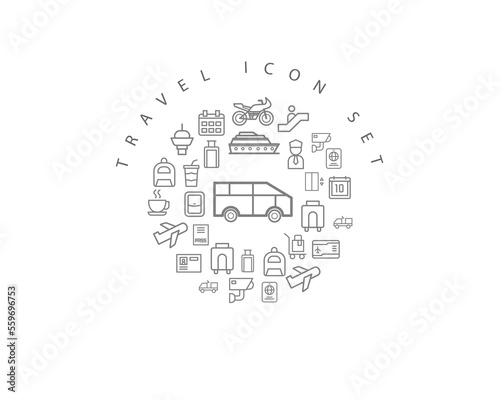 travel icon set desing.