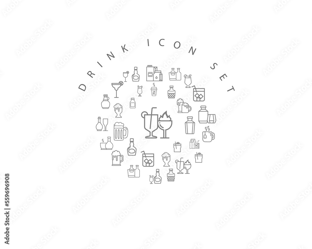 drink icon set desing.
