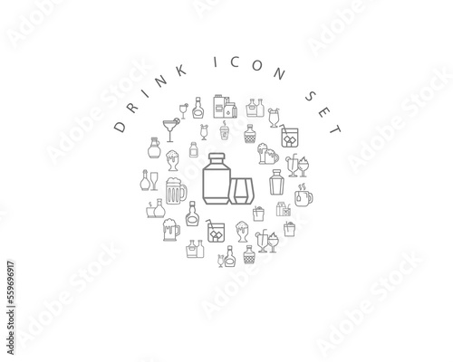 drink icon set desing.