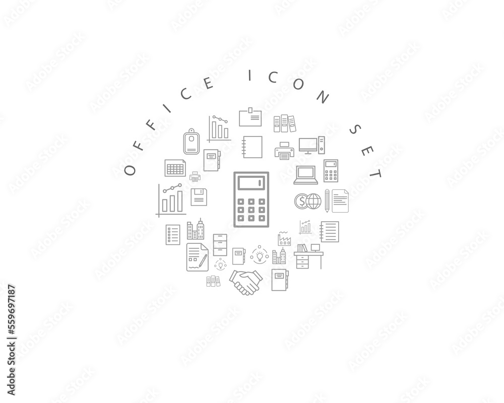 office icon set desing.