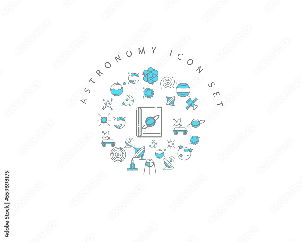 ASTRONOMY ICON SET DESIGN. ASTRONOMY ICON SET DESIGN.