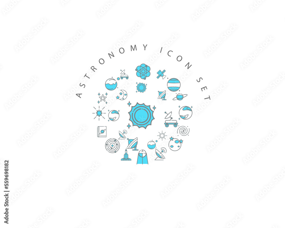 ASTRONOMY ICON SET DESIGN. ASTRONOMY ICON SET DESIGN.