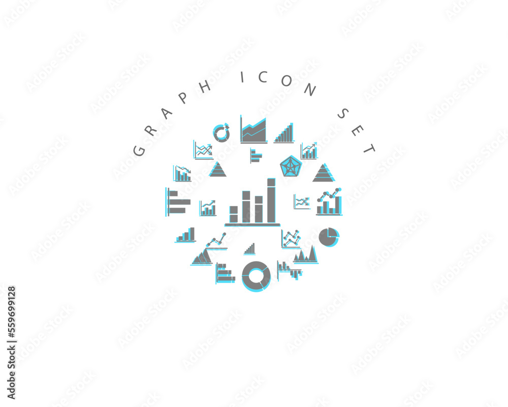 graph icon set desing. graph icon set desing.