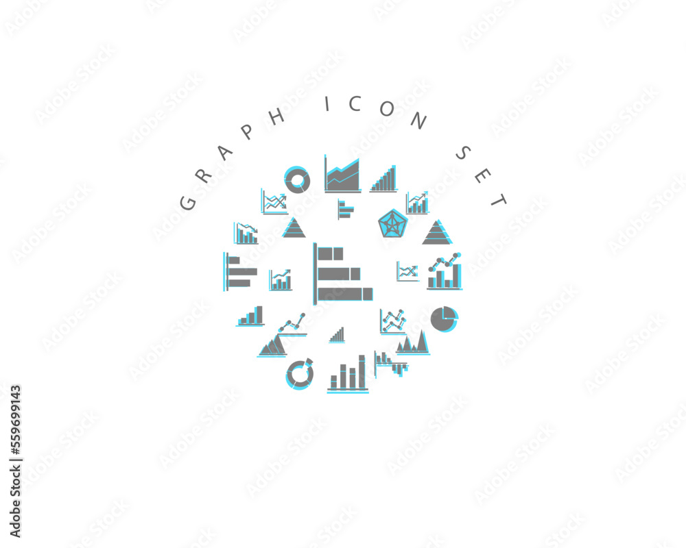 graph icon set desing. graph icon set desing.