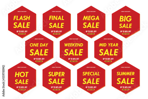 Special sale label vector illustration. price tag, discount offer, symbol for advertising campaign in retail store, sales promotion marketing, discount sticker, offer ads on shopping day.