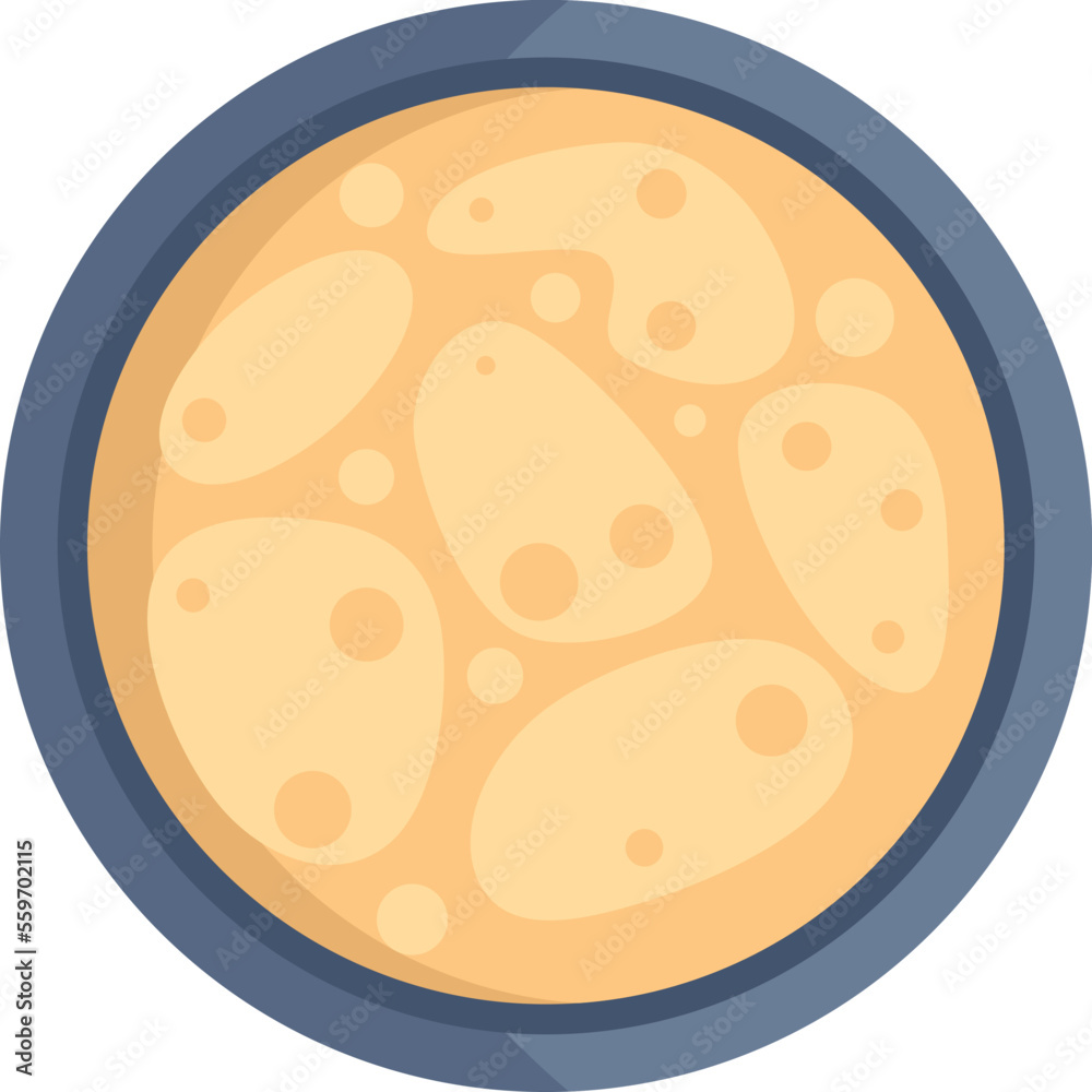 Pipette lab icon flat vector. Cell dish. Micro virus isolated Pipette lab icon flat vector. Cell dish. Micro virus isolated
