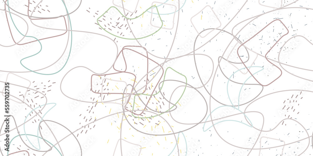 Obraz premium Chaotic Simple Seamless Pattern Textile One Line