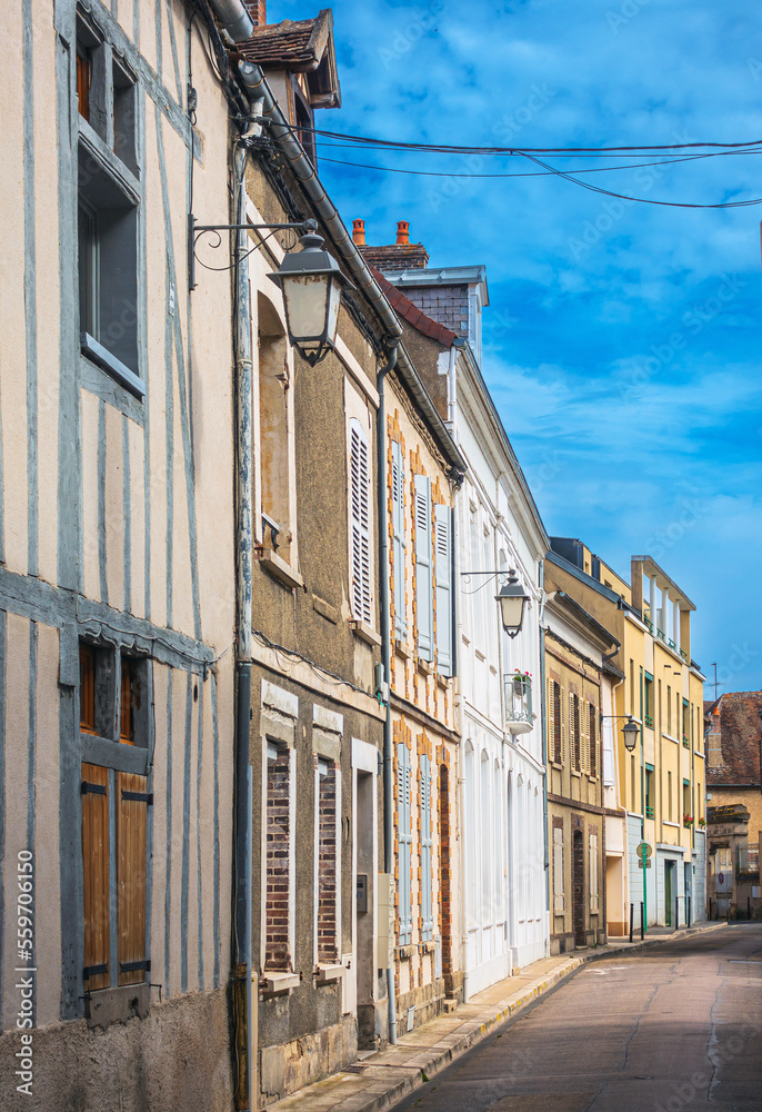 Street view of Sens in France
