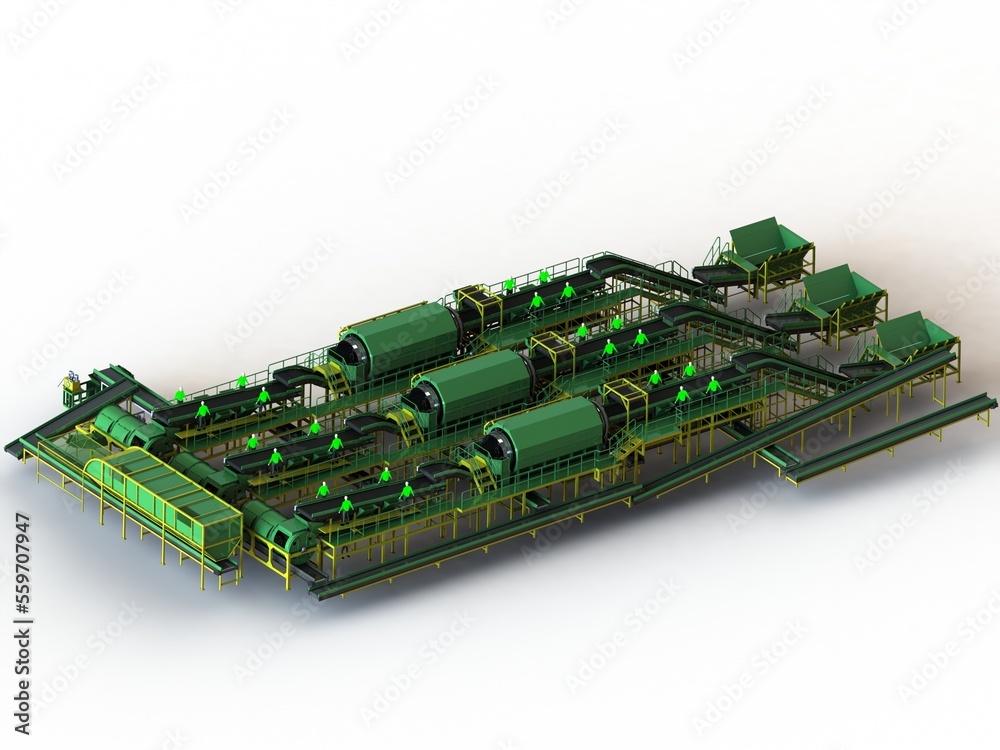 Sorting Plants for Municipal Solid Waste, components Sorting Plants for Municipal Solid Waste, components