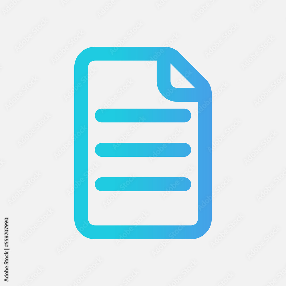 File icon in gradient style, use for website mobile app presentation File icon in gradient style, use for website mobile app presentation