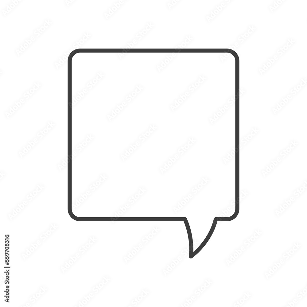 Speech bubble hand drawn on transparent background.