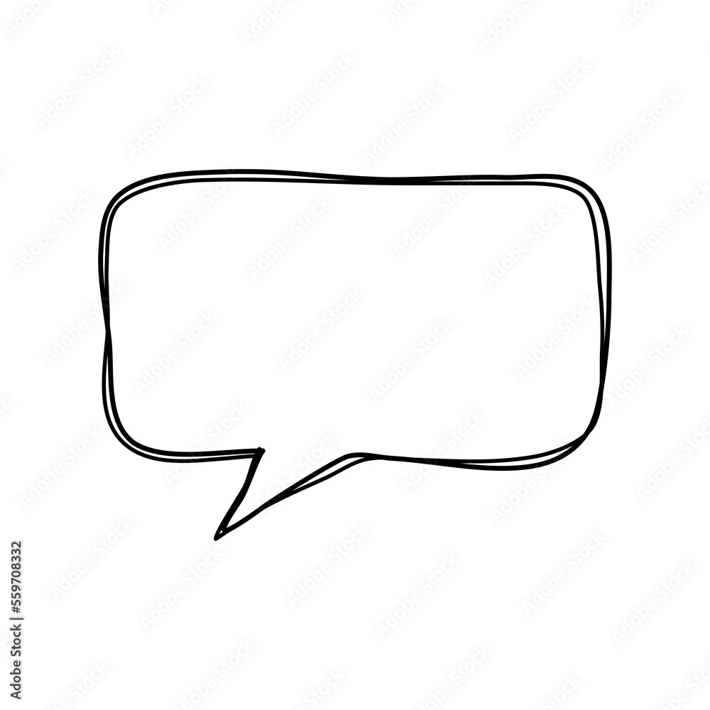 Speech bubble hand drawn on transparent background. Speech bubble hand drawn on transparent background.