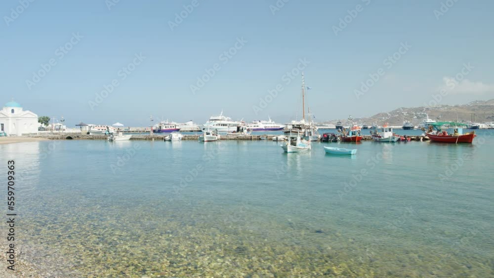 The old port of Chora, Mykonos, Greece The old port of Chora, Mykonos, Greece