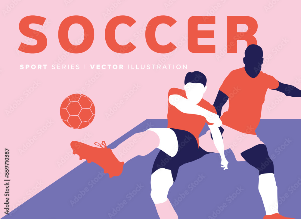 Fototapeta premium Soccer Sport Illustration
