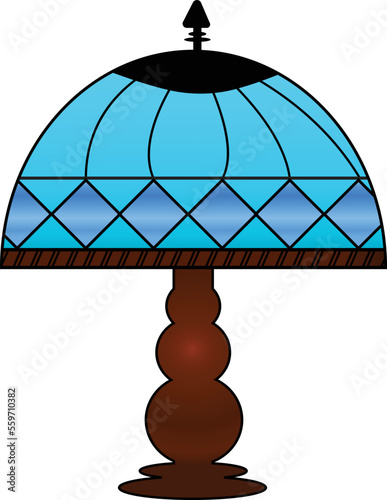 Beautiful table lamp with rectangular pattern