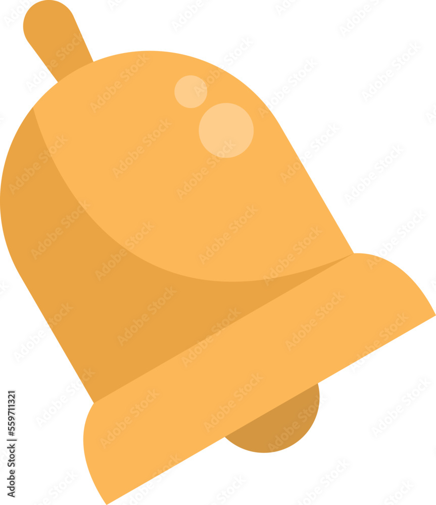 School bell icon flat vector. Study life. Front training isolated School bell icon flat vector. Study life. Front training isolated
