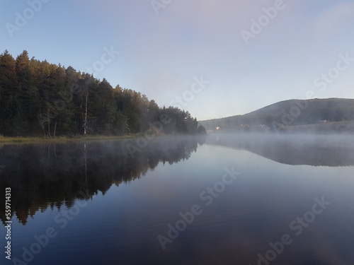  forest, lake, fog © mahmut