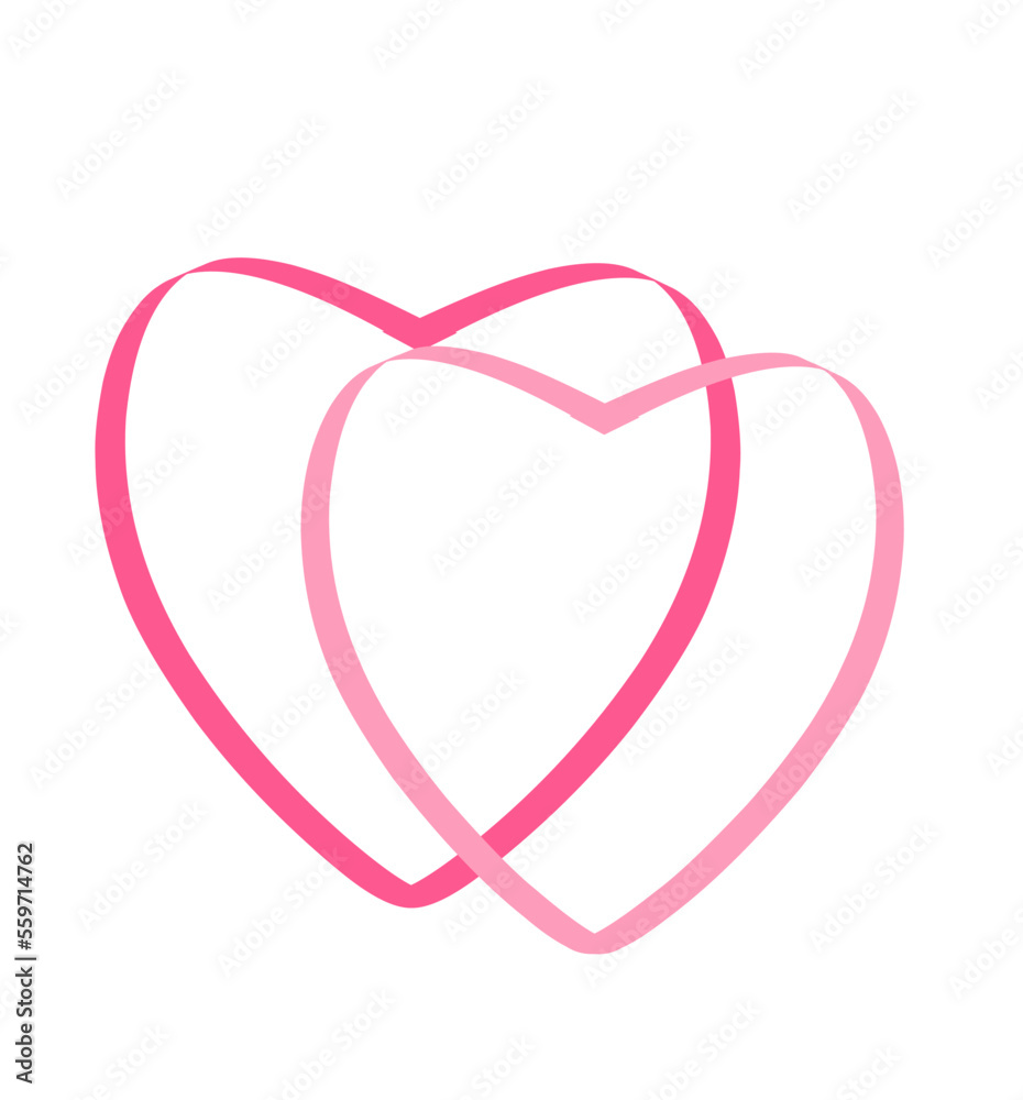 pink heart shape illustration