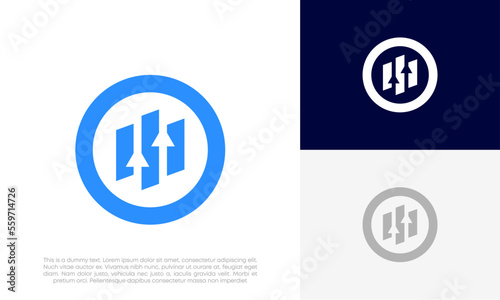 financial growth logo design vector