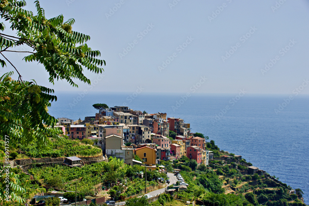 View on village in Cinque Terre National Park